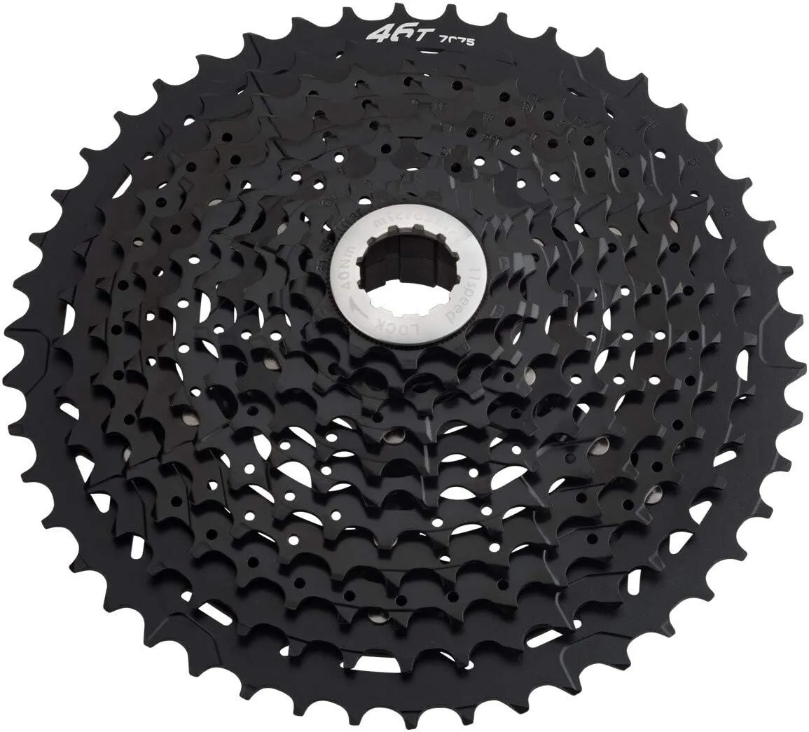 Microshift G11 Cassette - 11 Speed, 11-46T, Alloy Spider, Black, ED Coated