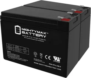 Mighty Max Battery 12V 10AH Replacement for SHOPRIDER Echo 3 SL73 Battery - 2 Pack