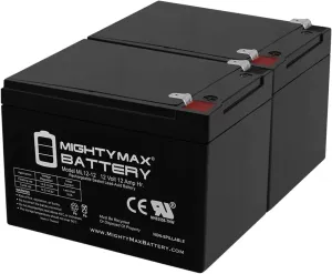 Mighty Max Battery 12V 12AH F2 Battery Replacement for Mongoose Pro Fusion - 2 Pack