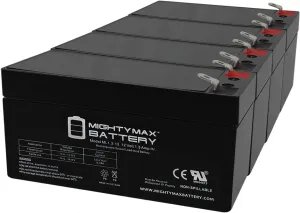 Mighty Max Battery 12V 1.3Ah Replacement Battery for Eagle Picher CF-12V1.3-4 Pack