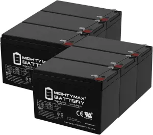 Mighty Max Battery 12V 15AH F2 Battery Replacement for Hoveround Activa Patriot - 6 Pack