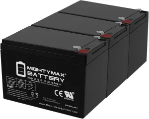 Mighty Max Battery 12V 15AH F2 Battery Replacement for Mongoose FS Pro - 3 Pack