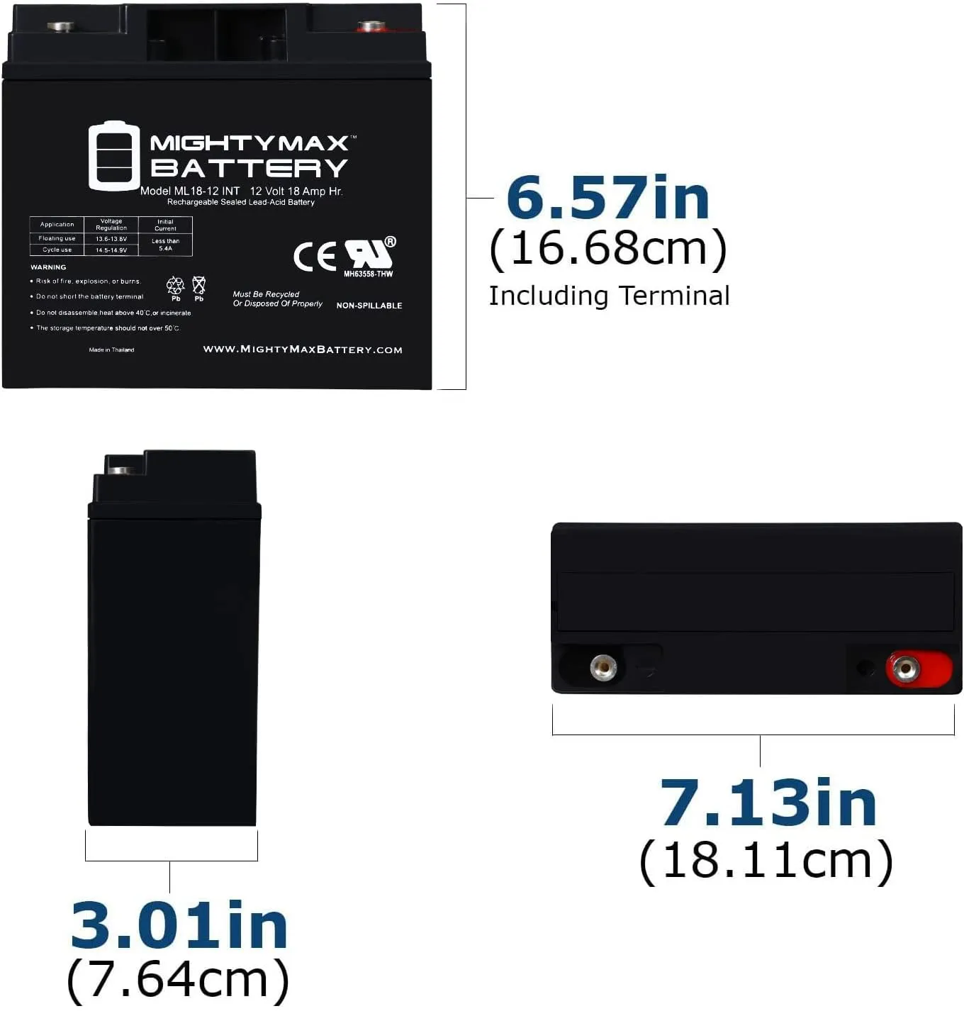 Mighty Max Battery 12V 18AH INT Battery Replaces Xantrex Technology XPower PowerPack 300