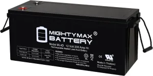 Mighty Max Battery 12V 200Ah 4D SLA Replacement Battery for National Oilwell Varco Power