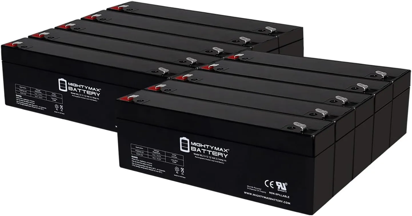 Mighty Max Battery 12V 2.3AH F1 SLA Replacement Battery Compatible with King Power KP1223-10 Pack