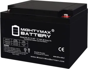 Mighty Max Battery 12V 26AH INT Replacement Battery Compatible with Power-Sonic PS-12280