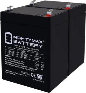Mighty Max Battery 12V 2.9AH F1 SLA Replacement Battery Compatible with Invacare Reliant 450 Patient Lift - 2 Pack