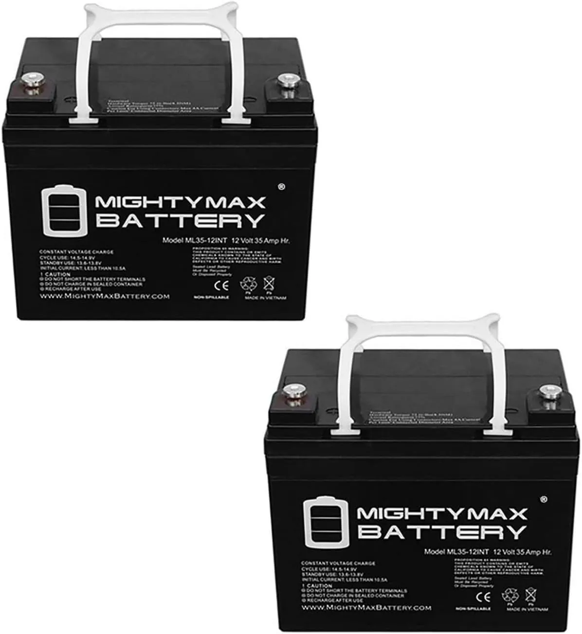 Mighty Max Battery 12V 35AH INT Battery Replacement for Hoveround MPV2-2 Pack