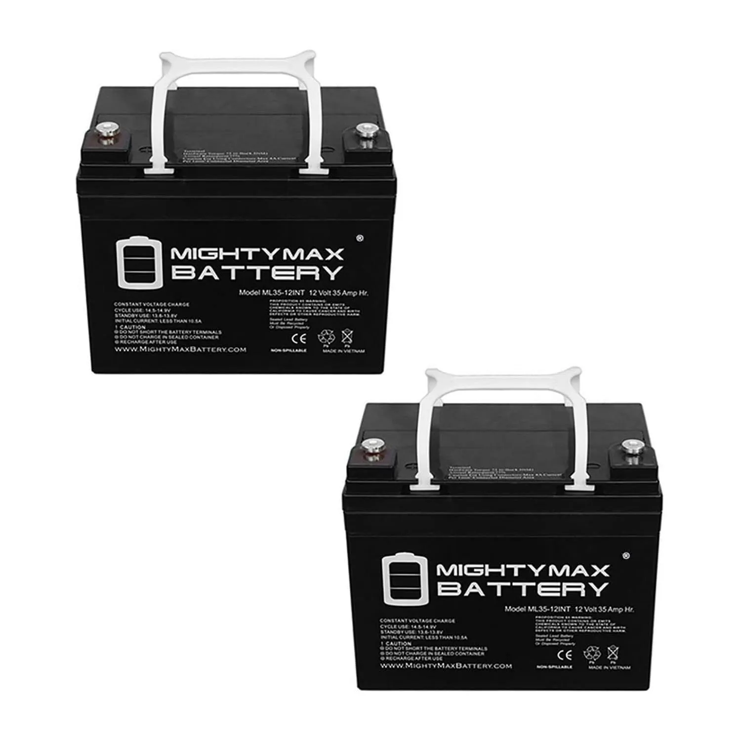 Mighty Max Battery 12V 35AH INT Battery Replaces Golden Technology,Companion - 2 Pack