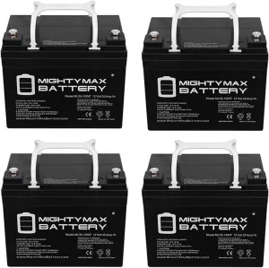 Mighty Max Battery 12V 35AH SLA INT Battery Replaces Hoveround Activa SX - 4 Pack