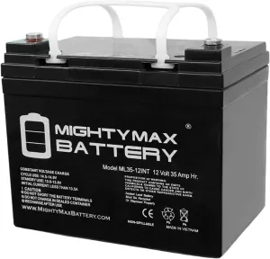 Mighty Max Battery 12V 35AH SLA Internal Thread Battery For Hoveround Teknique FWD