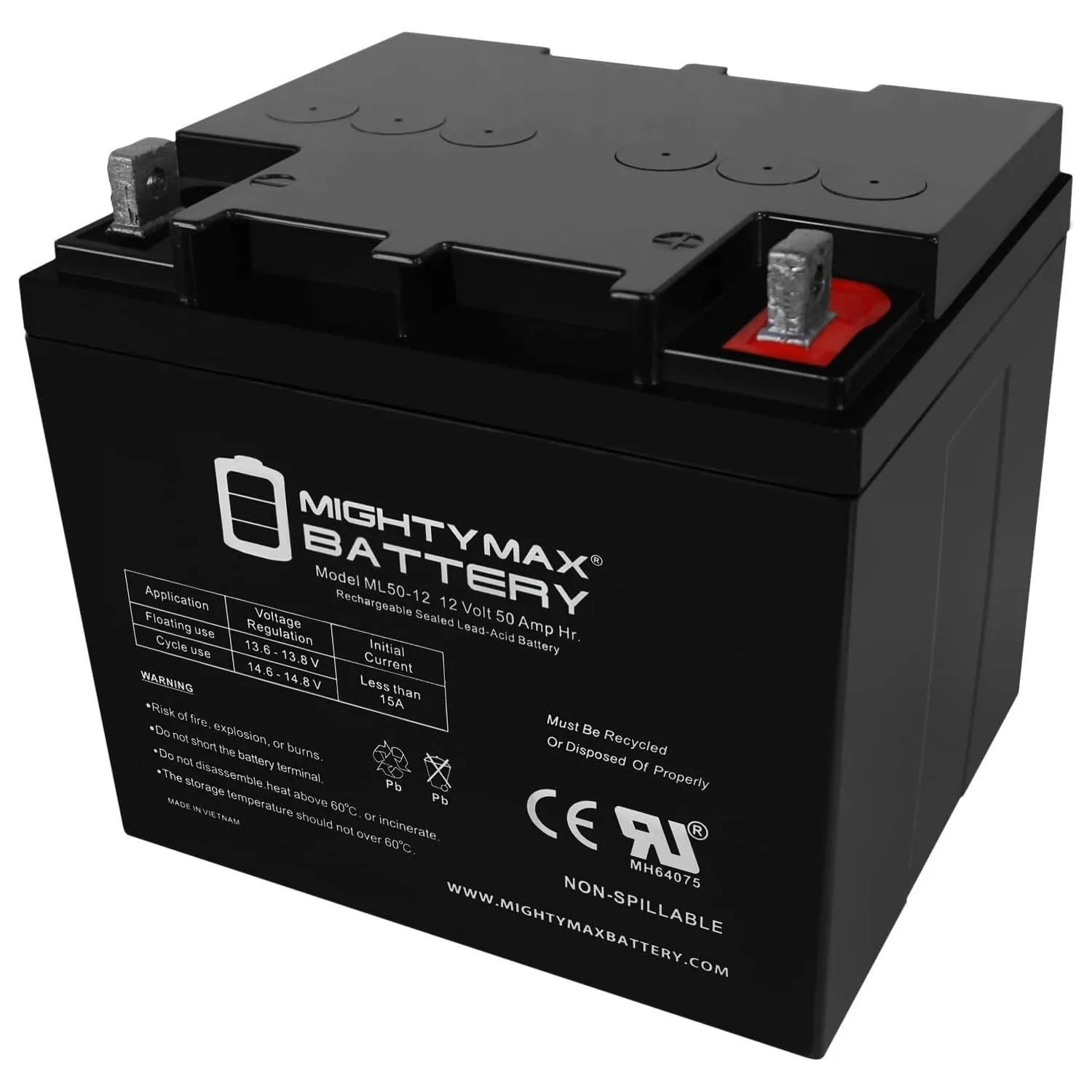 Mighty Max Battery 12V 50AH Replacement Battery for Permobil Hexior