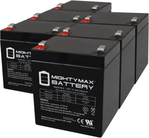 Mighty Max Battery 12V 5Ah F2 SLA Replacement Battery for Protek UB1240-6 Pack