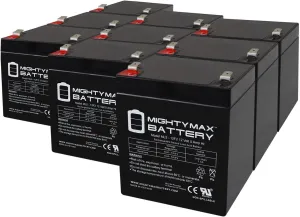 Mighty Max Battery 12V 5Ah F2 SLA Replacement Battery for Protek UB1240-9 Pack