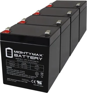 Mighty Max Battery 12V 5Ah F2 SLA Replacement Battery for Schuco G180 Suction Unit - 4 Pack