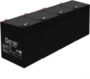 Mighty Max Battery 12V 5AH SLA Battery for LD System Roadjack RJ-10 PA System - 4 Pack