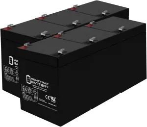 Mighty Max Battery 12V 5AH SLA Battery for LD System Roadjack RJ-8 PA System - 6 Pack