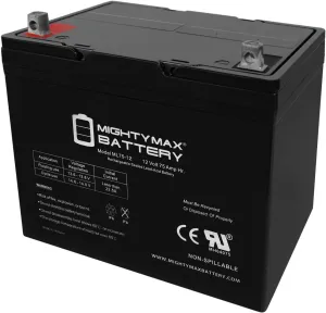 Mighty Max Battery 12V 75AH Battery Replacement for Permobil C300 Corpus Jr