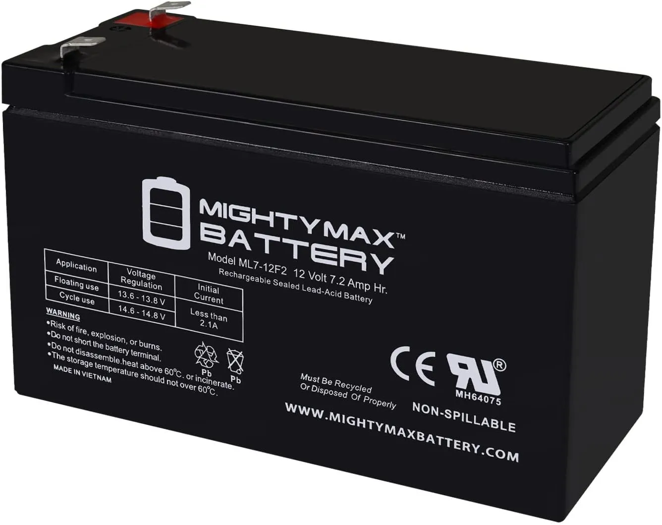 Mighty Max Battery 12V 7Ah F2 Replacement Battery for CyberPower 99 CPS650VA