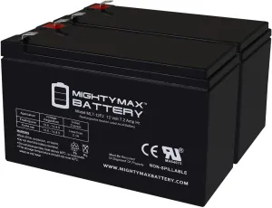 Mighty Max Battery 12V 7Ah F2 Replacement Battery for Notifier PE612, PE6512-2 Pack