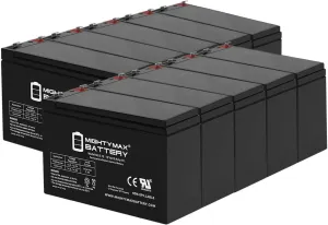 Mighty Max Battery 12V 8Ah SLA Replaces Notifier NFS2-3030 Fire Alarm System - Pack of 10