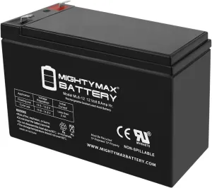 Mighty Max Battery 12v 8ah Upgrade for peg perego Slim Battery Holds Longer Charge