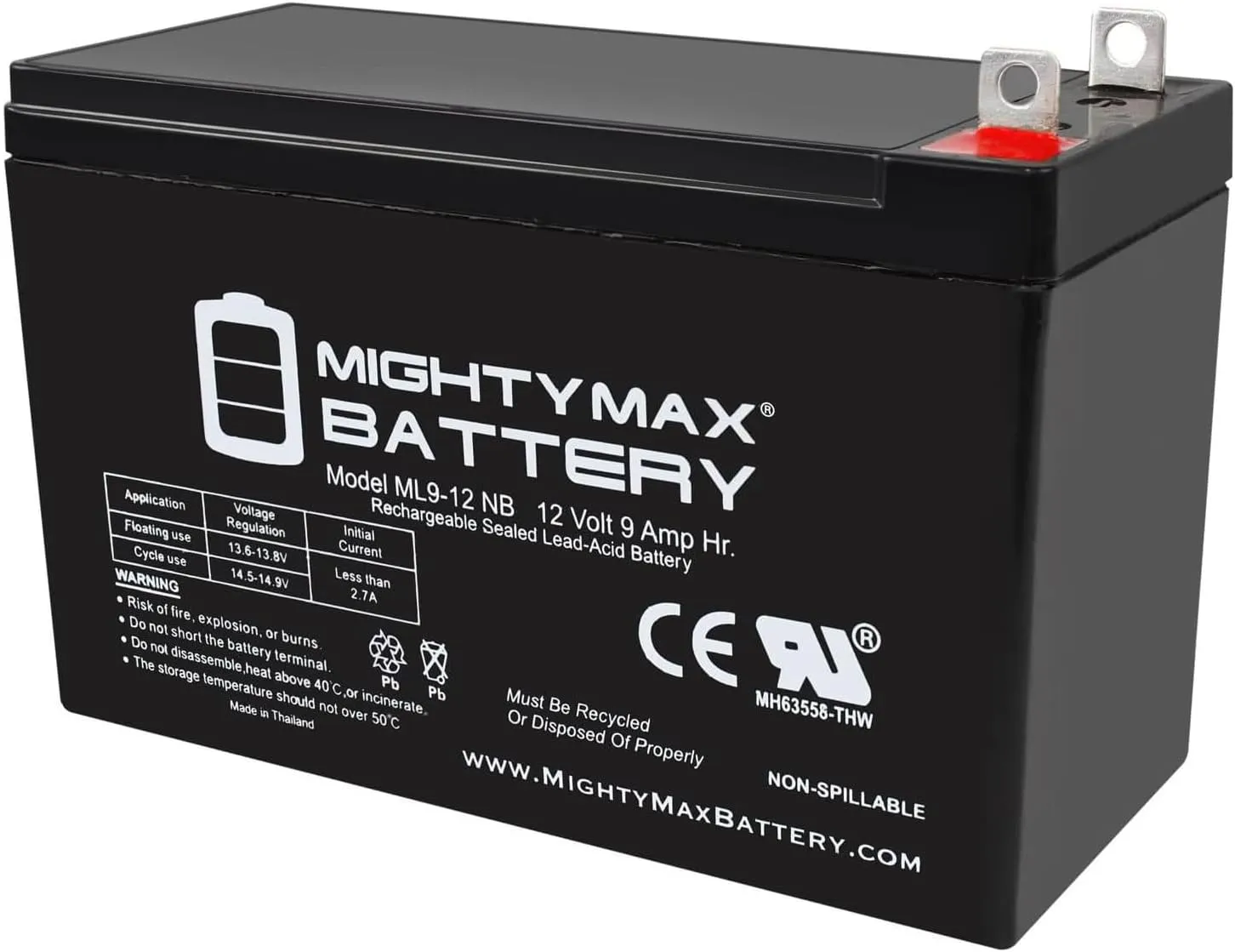 Mighty Max Battery 12V 9AH Battery Replacement for Generac XG8000E Portable Generators
