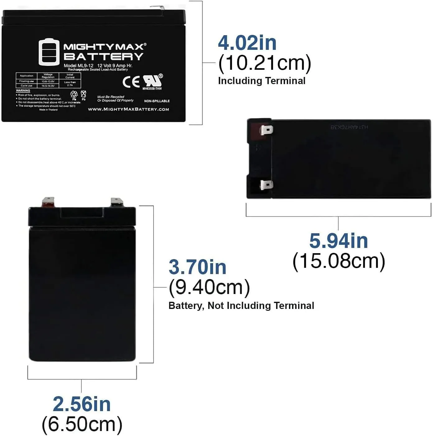 Mighty Max Battery 12V 9Ah SLA Battery Replaces FoxPro 12v External Power Kit - 6 Pack
