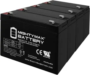 Mighty Max Battery 6V 12AH F2 Battery for Eagle Pitcher CF6V8, CF6V12, CF6V8S1-4 Pack