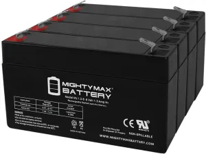Mighty Max Battery 6V 1.3Ah Battery Replaces Nonin Medical Systems 8604P Printer - 4Pack