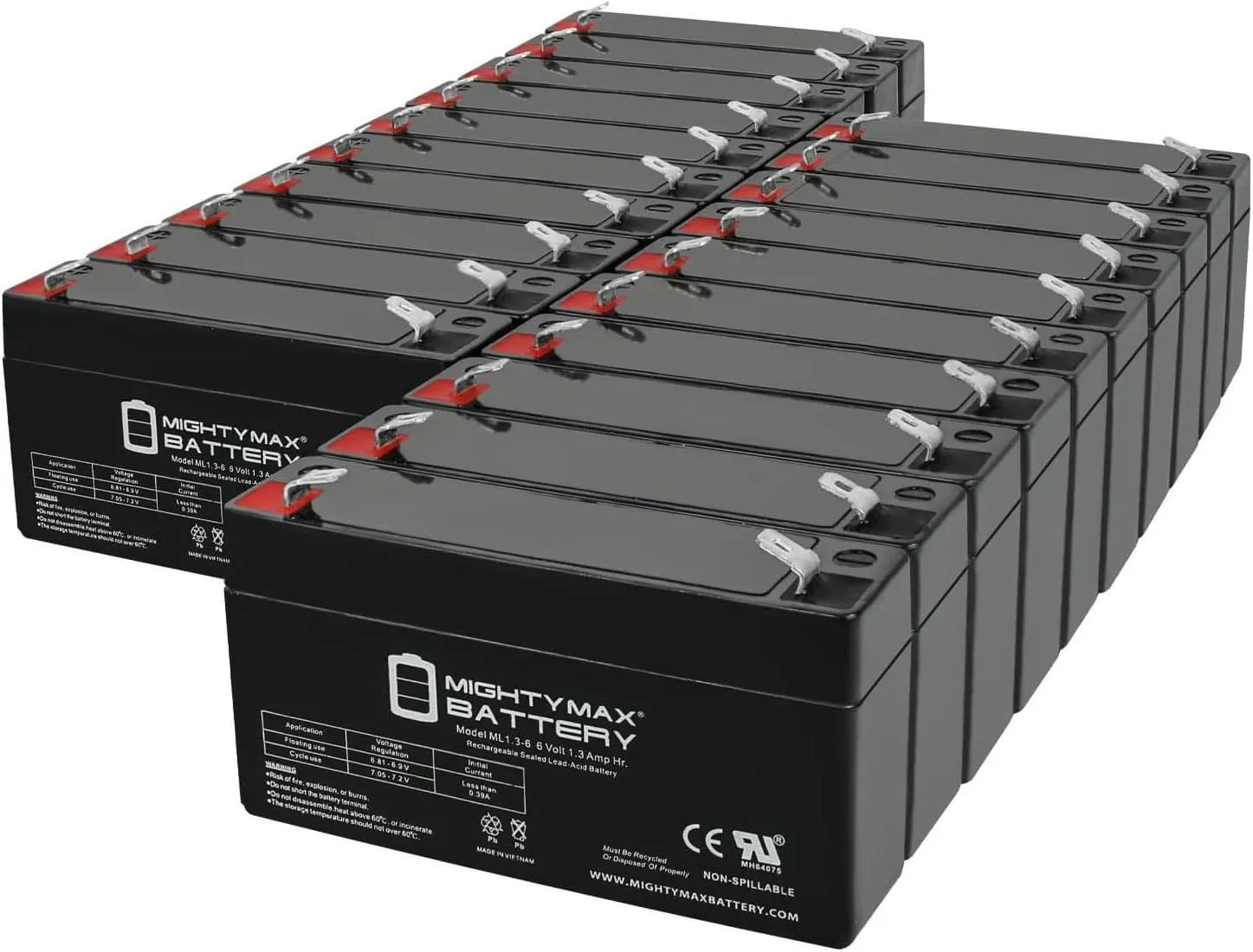 Mighty Max Battery 6V 1.3AH SLA Replacement Battery Compatible with Star Trac 5100 Pro Stepper - 20 Pack