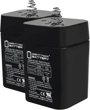 Mighty Max Battery 6V 5AH SLA Replacement Battery Compatible with Moultrie Pro Hunter Feeder Kit - 2 Pack