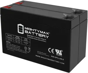 Mighty Max Battery 6V 7Ah SLA Replacement Battery for Eagle Picher CFM-6V6.5-2 Pack