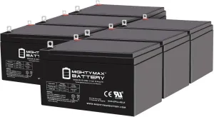 Mighty Max Battery ML15-12NB 12V 15AH Replacement Battery Compatible with E-Glide Sector 9 Pintail Bambo - 6 Pack