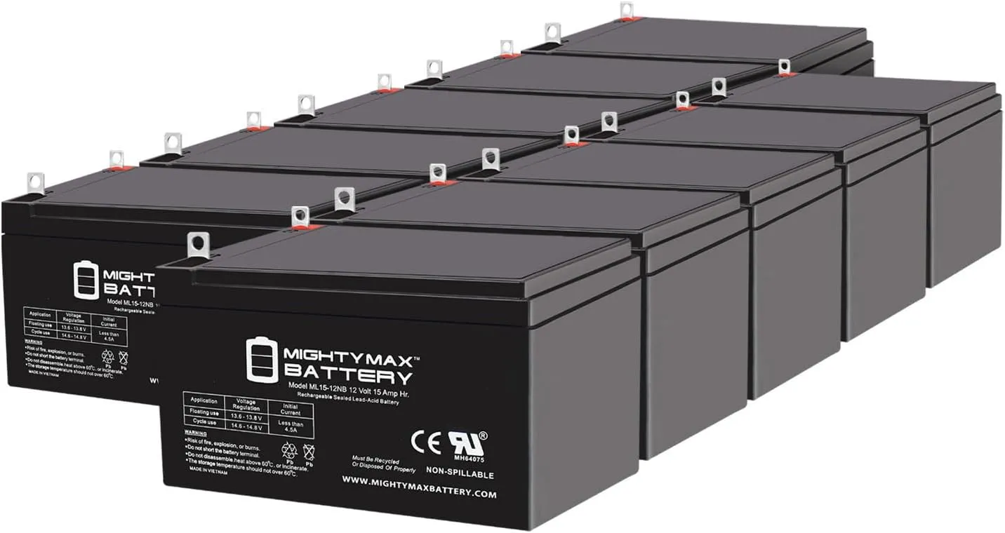 Mighty Max Battery ML15-12NB 12V 15AH Replacement Battery Compatible with Shoprider Dasher 3-10 Pack