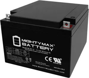 Mighty Max Battery ML26-12 12V 26AH Replacement for Power-Sonic PS-12260 PS-12260NB