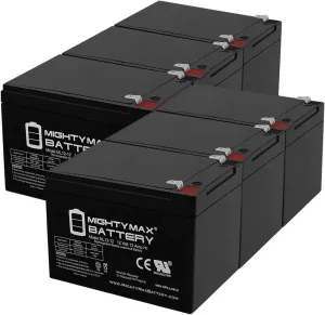 Mighty Max Battery New 12V 12AH SLA Battery for Hoveround Activa Wheelchair - 6 Pack
