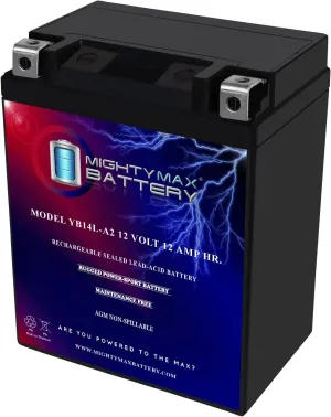 Mighty Max Battery YB14L-A2 12V 12Ah Replacement Battery for Cagiva W16 600 94-96