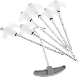 Milisten 1 Set Heavy Duty Tent Stakes Spiral Ground Spikes with Fluorescent Heads Sturdy Tent Pegs for Camping Hiking and Outdoor Activities