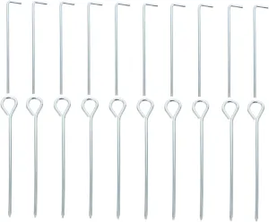 Milisten 20pcs Heavy Duty Iron Tent Pegs Camping Stakes for Outdoor Use for Tents Gazebos Tarps and Groundsheets Easy to Pull Out Design for Camping Safety and Stability