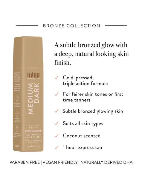 MineTan Medium Dark Self Tan Mousse - 6.7 oz.