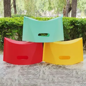 Modern Foldable Plastic Stool with Logo Embroidery