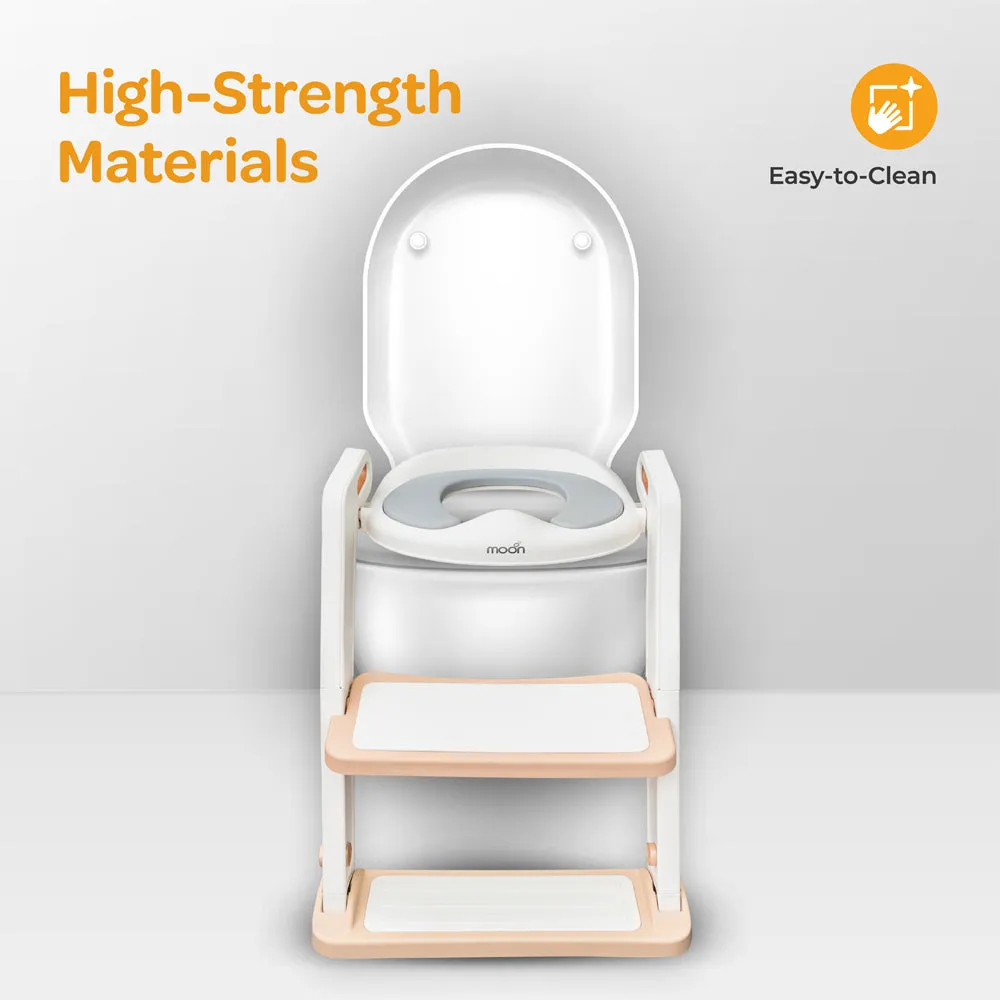 Moon -  Kids Step Stool Potty Trainer Seat - Multicolour