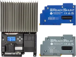 Morningstar GenStar 60A MPPT Solar Charge Controller w/ Meter (GS-MPPT-60M-200V) with ReadyRelay and ReadyShunt ReadyBlock Add-Ons (RB-Relay   RB-SHUNT) - 5 Year Warranty, Designed in The USA