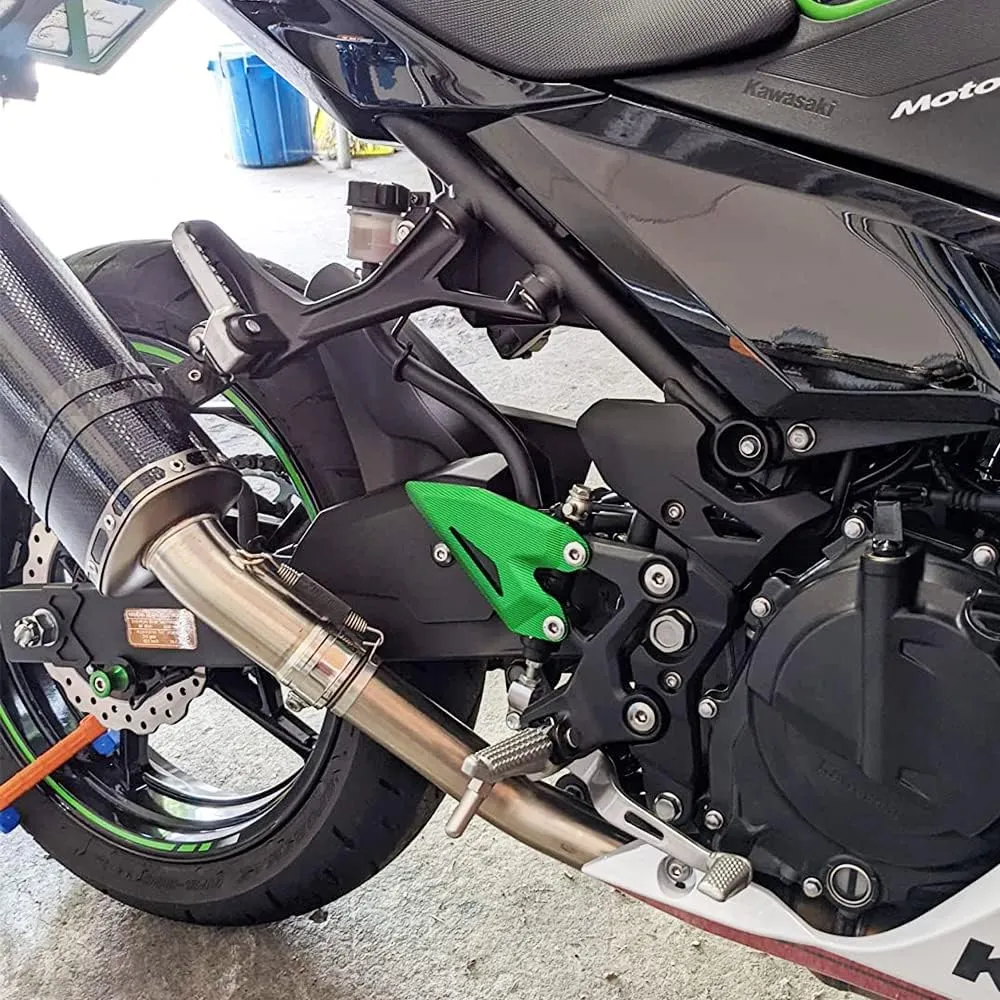 Motorcycle Accessories Rider Front Foot Peg Footrest Rear set Heel Plates Guard Protector (for Kawasaki Vehicle) NINJA400 Z400 NINJA 400 500 NINJA e-1 Z e-1 Z 7 HYBRID (Black)
