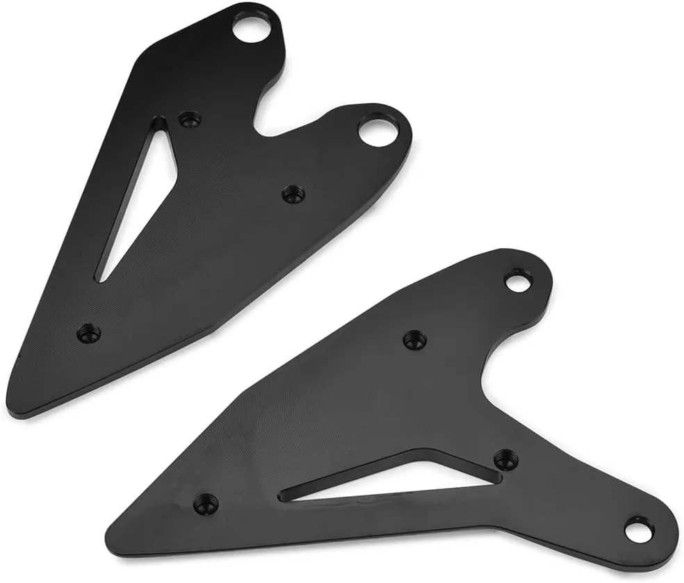 Motorcycle Accessories Rider Front Foot Peg Footrest Rear set Heel Plates Guard Protector (for Kawasaki Vehicle) NINJA400 Z400 NINJA 400 500 NINJA e-1 Z e-1 Z 7 HYBRID (Black)