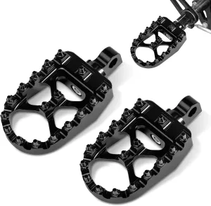 Motorcycle CNC Wide Foot Rest Pegs Adjustable 360° Rotating MX Chopper Bobber Style Male Mount Footrest Pegs for Harley Dyna Fatboy Sportster Iron 883 Accessories