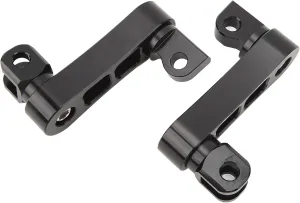Motorcycle Foot Peg Highway Bracket 360° Adjustable Rugged Foot Peg Extension Bracket Aluminum Foot Peg Clamp Extensions Bracket for Touring (Black)