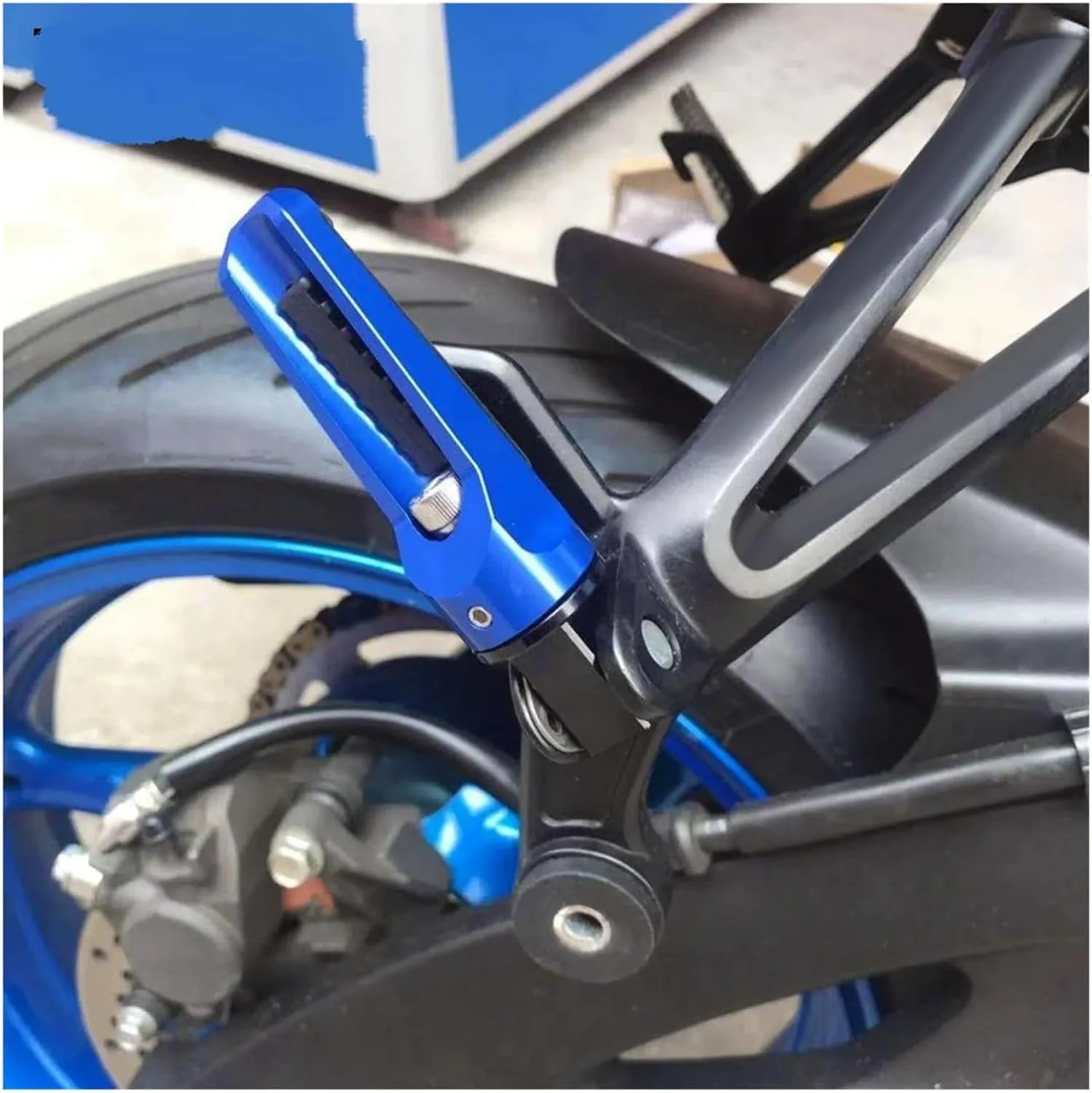 Motorcycle Foot Pegs for Suzuki GSX-R1000 Yoshimura Edition 2013-2024, Anti-Skid Motorbike Footrest for Rider Passenger, Aluminum Footpegs Dirt Bike Foot Rest Pedals, Highway Pegs Kit