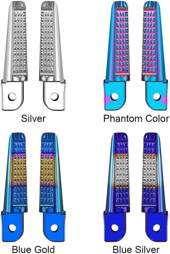 Motorcycle Footpegs 1 Pair Foot Rests Pegs Aluminum Alloy Rear Footrest Anti-Slip Rear Foot Rider Rests for Honda Phantom 150 CB190R for Yamaha